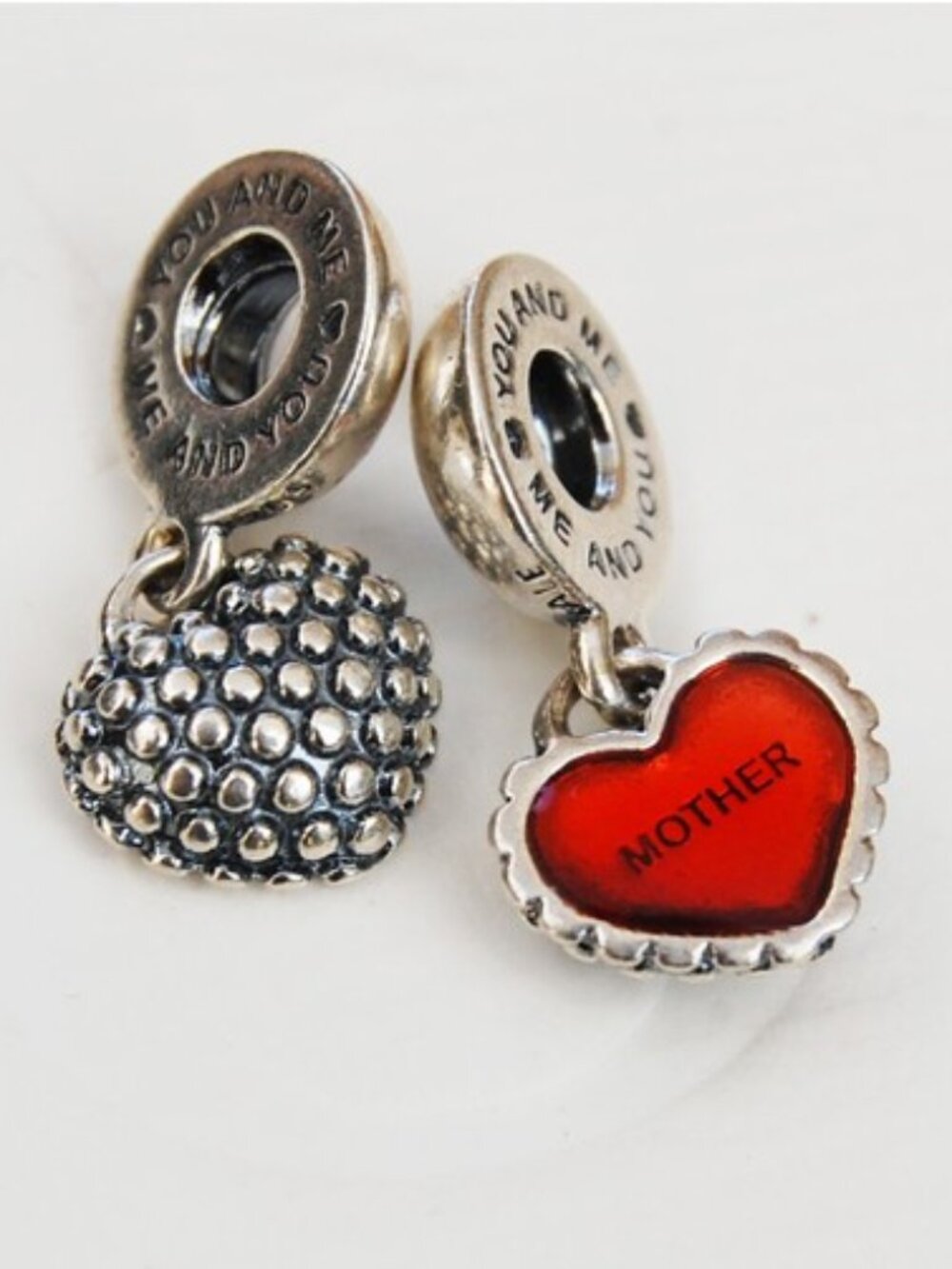 Authentic Pandora Piece of My Heart Mother / Daughter Charm - Picture 8 of 9